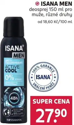 Rossmann ISANA MEN deosprej nabídka