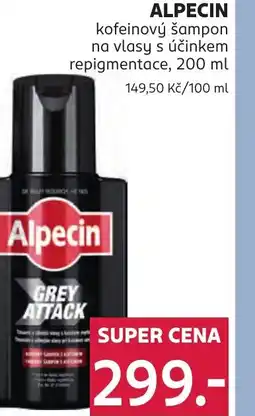 Rossmann ALPECIN kofeinový šampon na vlasy s účinkem repigmentace nabídka