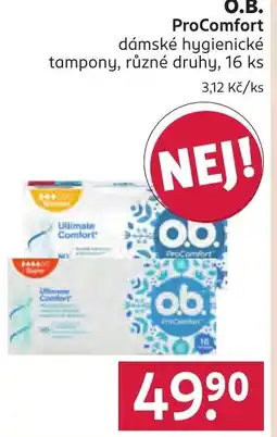Rossmann O.B. ProComfort dámské hygienické tampony nabídka