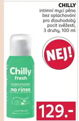 Rossmann CHILLY intimní mycí pěna bez oplachování pro dlouhodobý pocit svěžesti nabídka