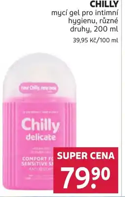 Rossmann CHILLY mycí gel pro intimní hygienu nabídka