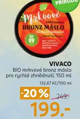 Rossmann VIVACO BIO mrkvové bronz máslo pro rychlé zhnědnutí nabídka
