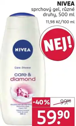Rossmann NIVEA sprchový gel nabídka