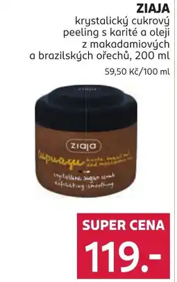Rossmann ZIAJA krystalický cukrový peeling s karité a oleji z makadamiových a brazilských ořechů nabídka