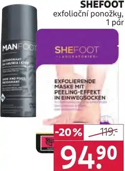 Rossmann SHEFOOT exfoliační ponožky nabídka
