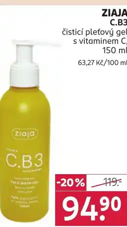 Rossmann ZIAJA C.B3 čisticí pleťový gel s vitaminem C nabídka