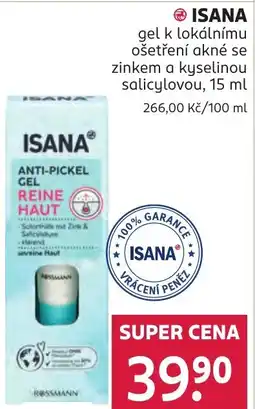 Rossmann ISANA gel k lokálnímu ošetření akné se zinkem a kyselinou salicylovou nabídka
