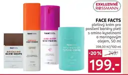 Rossmann FACE FACTS pleťový krém pro posílení bariéry pleti s amino kyselinami a moringovým olejem nabídka