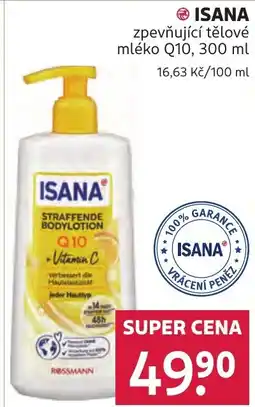 Rossmann ISANA zpevňující tělové mléko Q10 nabídka
