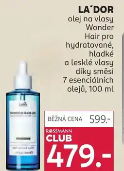 Rossmann LA DOR olej na vlasy Wonder nabídka
