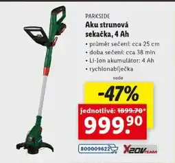 Lidl Parkside Aku strunová sekačka, 4 Ah nabídka