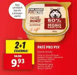 Lidl ORLANDO PURE TASTE Paté pro psy nabídka