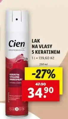Lidl Cien Professional Lak na vlasy s keratinem nabídka