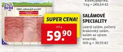 Lidl Alpen Fest SALÁMOVÉ SPECIALITY nabídka