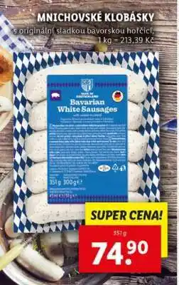 Lidl MNICHOVSKÉ KLOBÁSKY nabídka