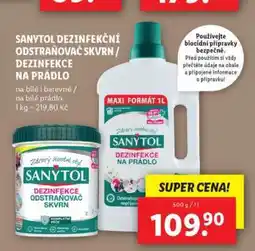 Lidl Sanytol Dezinfekční Odstraňovač Skvrn / Dezinfekce na Prádlo nabídka