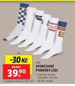 Lidl LIDL SPORTOVNÍ PONOŽKY LIDL nabídka