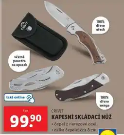 Lidl CRIVIT KAPESNÍ SKLÁDACÍ NŮŽ nabídka