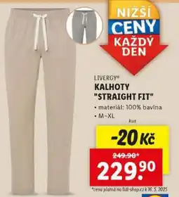 Lidl LIVERGY KALHOTY „STRAIGHT FIT“ nabídka