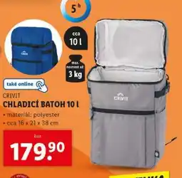 CRIVIT Chladicí batoh 10 l