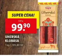 Lidl Uherská klobása nabídka