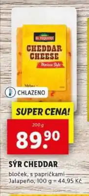 Lidl SÝR CHEDDAR nabídka