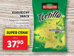 Lidl El Tequito Tortilla chips Guacamole nabídka