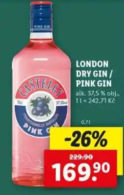 Lidl CASTELGY LONDON DRY GIN / PINK GIN nabídka