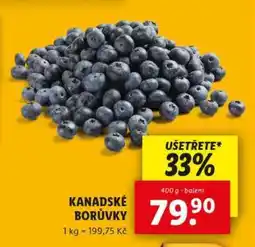Lidl KANADSKÉ BORŮVKY nabídka