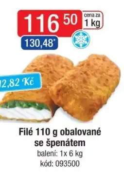 Qanto Filé obalované se špenátem nabídka