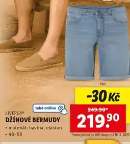 Lidl Džínové bermudy nabídka