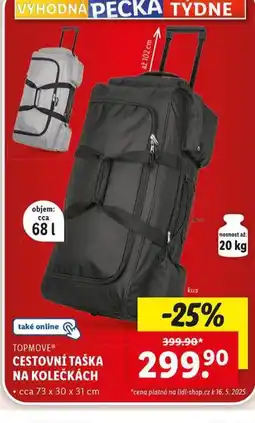 Lidl Cestovní taška na kolečkách nabídka