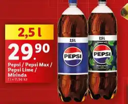 Lidl Pepsi, mirinda nabídka