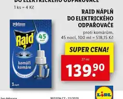 Lidl Raid náplň do elektrického odpařovače nabídka