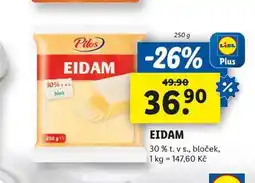 Lidl Eidam 30% bloček nabídka
