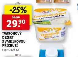 Lidl Tvarohový dezert s vanilkovou příchutí nabídka