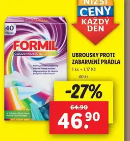 Lidl Formil ubrousky proti zabarvení prádla nabídka