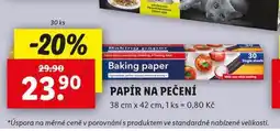 Lidl Papír na pečení nabídka