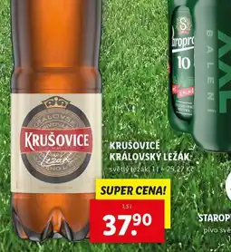 Lidl Pivo krušovice 12 královský ležák nabídka