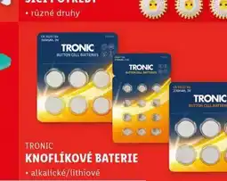 Lidl Tronic knoflíkové baterie nabídka