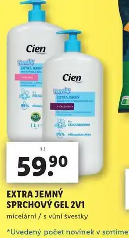 Lidl Cien extra jemný sprchový gel 2v1 nabídka