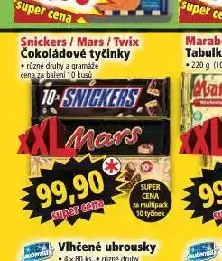 Norma Twix, snickers, mars nabídka