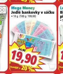 Norma Mega money jedlé bankovky v sáčku nabídka