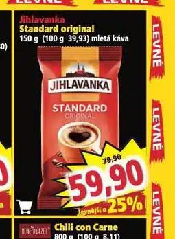 Norma Jihlavanka standard mletá káva nabídka