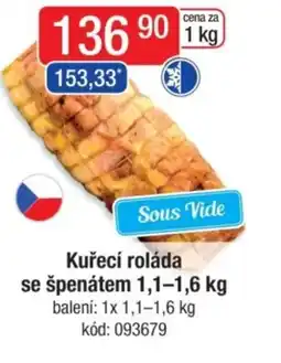 Qanto Kuřecí roláda se špenátem nabídka