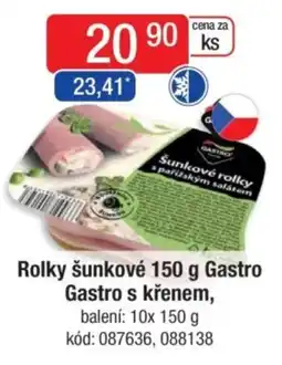 Qanto Rolky šunkové Gastro, Gastro s křenem nabídka