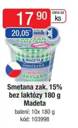 Qanto MADETA Smetana zak. 15% bez laktózy nabídka