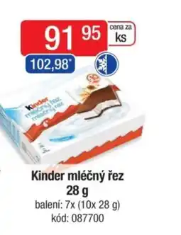Qanto Kinder mléčný řez nabídka