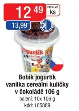 Qanto Bobík jogurtik vanilka cereální kuličky v čokoládě nabídka