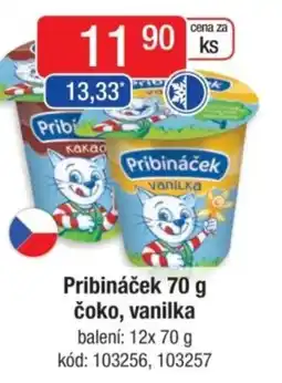Qanto Pribináček čoko, vanilka nabídka